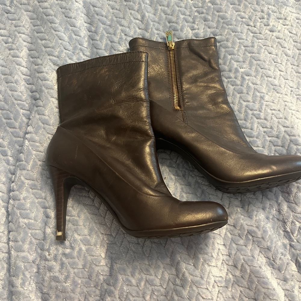 Coach Dark Brown Heeled Boots